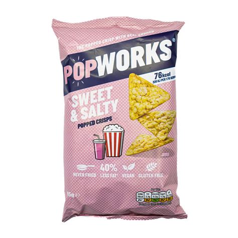 Popworks Sweet And Salty Popped Crisps Sharing Bag 85g 85g From Popworks