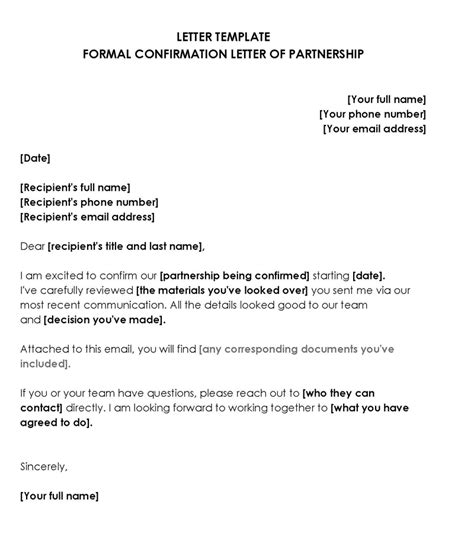 how to write a confirmation letter in 5 steps free templates