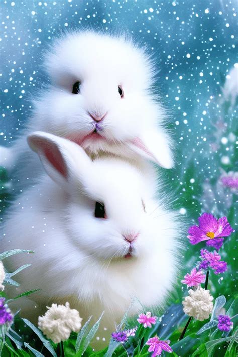 White Baby Bunny Wallpaper