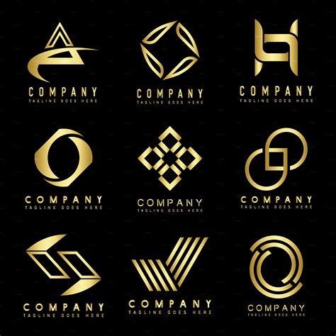 Set Of Company Logo Design Ideas Graphics Creative Market