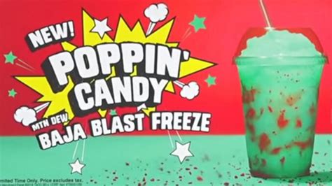 Review Poppin Candy Mountain Dew Baja Blast Freeze From Taco Bell