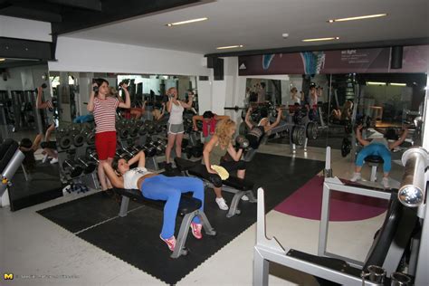 Group Of Matures In Sport Gym
