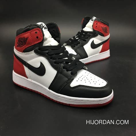 Women Shoes Jordan Aj 1 Air Black Toe Full Grain Leather Sku Size