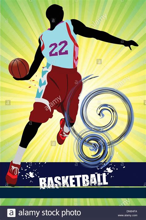 Basketball Poster Vector Illustration Stock Vector Image And Art Alamy