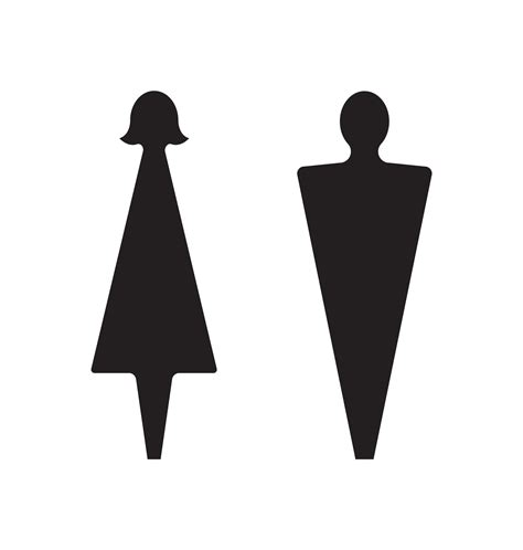 Male And Female Icons Restroom Pictogram Graphic Element For Washroom