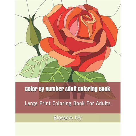 Color By Number Adult Coloring Book Large Print Coloring Book For