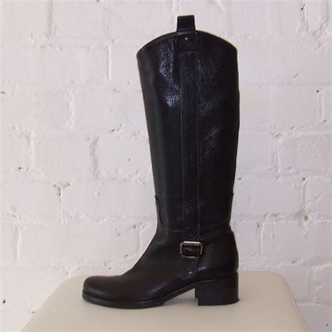 Laura Bellariva Black Leather Boots Size 37 240 Nzd