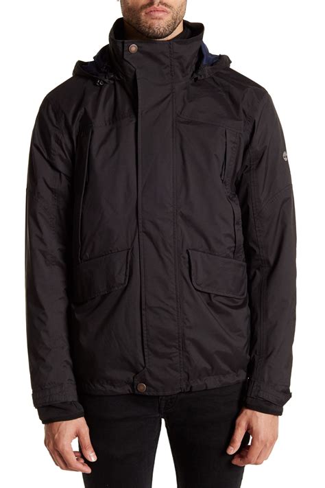 Timberland Synthetic Hyvent Ragged Mountain 3 In 1 Jacket In Black For