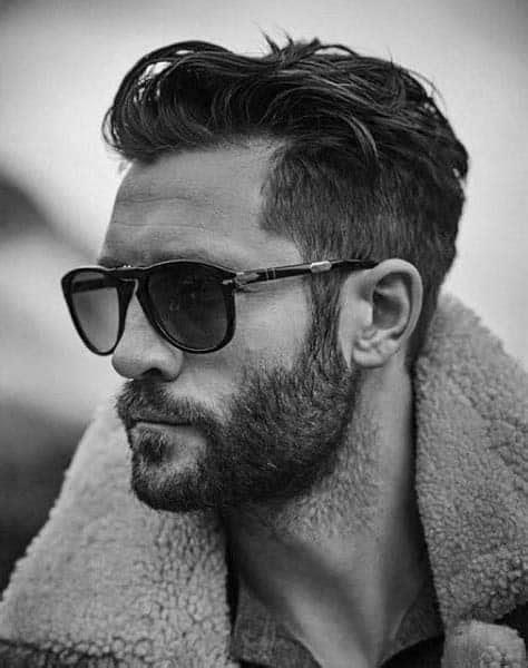 Messy short haircut with beard. 60 Men's Medium Wavy Hairstyles - Manly Cuts With Character