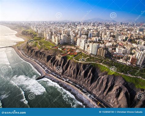 Vista Aérea De Lima De Miraflores Foto De Stock Imagem De Cultura