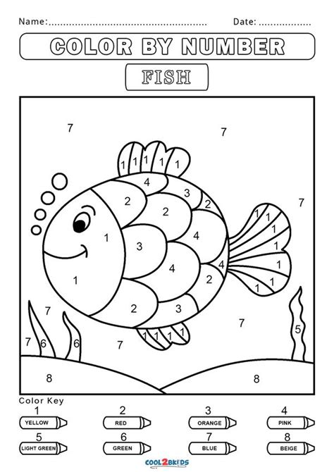 Printable Color By Number For Preschool