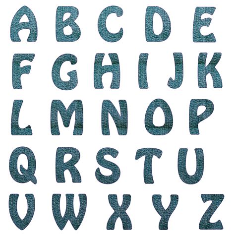 The free printable stencils are in a block font and include all the alphabet letters a through z, numbers 1 though 9, and of course punctuation. Alphabet Letter Clipart | Free download on ClipArtMag