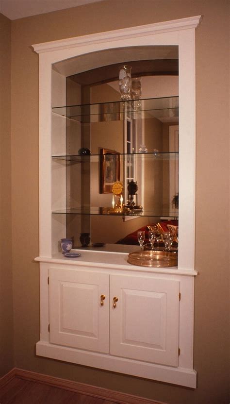 Place the corner wall cabinet on the screws or ledger. Hand Crafted Built In Wall Cabinet by Fred Miller Custom ...