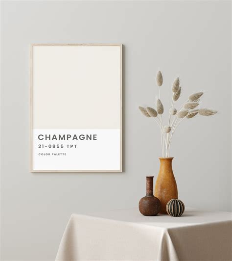 Champagne Color Printable Pantone Color Poster Pantone Etsy