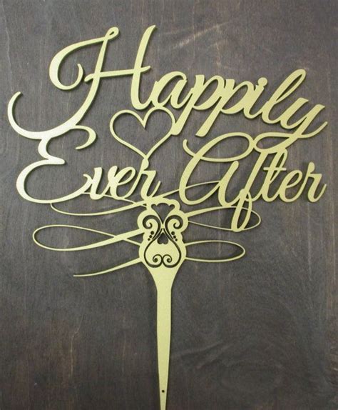 Happily Ever After Wedding Cake Topper By Gpandsonwoodcrafting