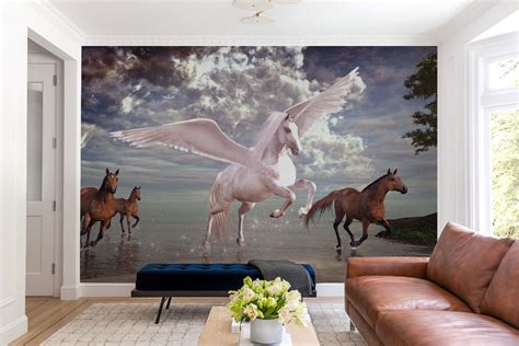 Unicorn And Horses Print A Wallpaper