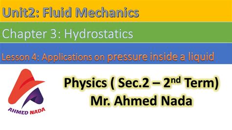 Applications On Pressure Inside A Liquid Physics Chapter 3
