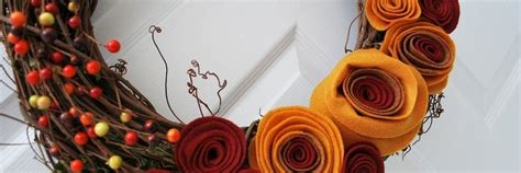 Cute Wreath From Fall Wreath Felt Flower Wreaths