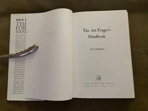 The Art Forgers Handbook By Eric Hebborn 1997 1st American Etsy Australia