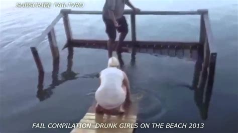 Funny361days Best Funny 29 Drunk Girls Fail On Beach Youtube