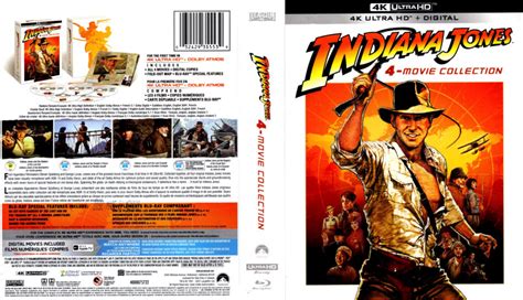 Indiana Jones 4 Movie Collection Bluray 4k Cover And Labels Dvdcovercom