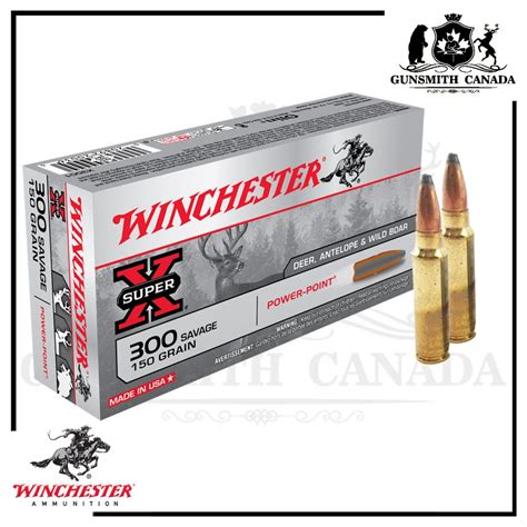 300 Savage Pp ~ 150 Gr Winchester Superx Qté 20 Gunsmith Canada
