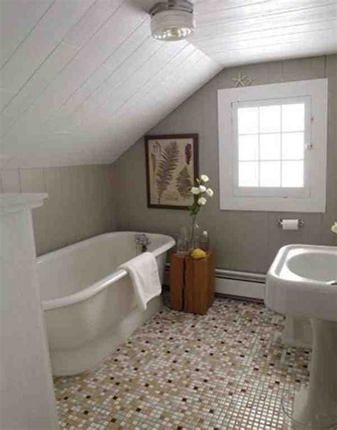 An attic bathroom, according to many, poses many limitations. Small attic bathrooms with slanted rooves. | Attic Bathroom | Pinterest