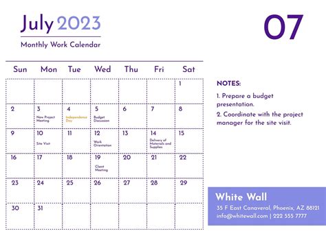 Printable Calendar July 2023 Printable Template Calendar