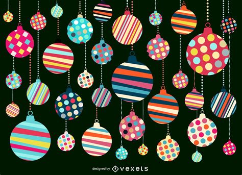 Christmas Ornament Pattern Background Design Vector Download