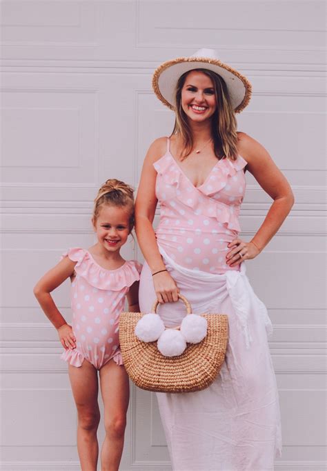 Mommy And Me Swimsuits Pink Polka Dot Tiny Tots Kids