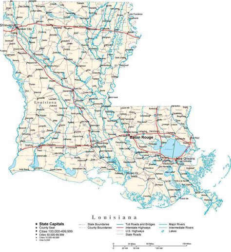 Louisiana State Map In Fit Together Style To Match Other
