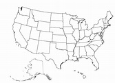 Blank US Map Free Download