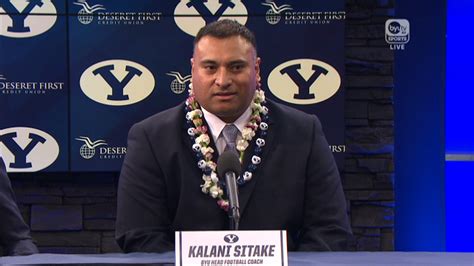 Byu Football Notes From Kalani Sitakes Introductory Press Conference