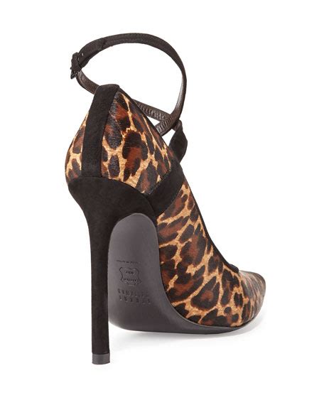 Stuart Weitzman Roundup Leopard Print Calf Hair Pump