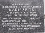 Karl Seitz | 19. Bezirk, Denkmäler, Gedenktafeln, Gedenkbüsten | Bilder ...