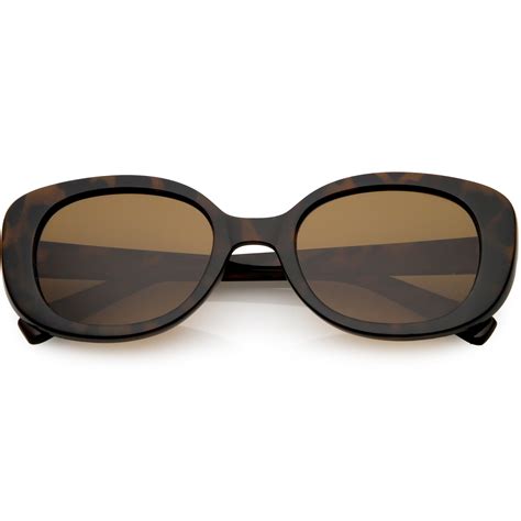Retro Polarized Lens Wide Arms Oval Sunglasses C926 Zerouv