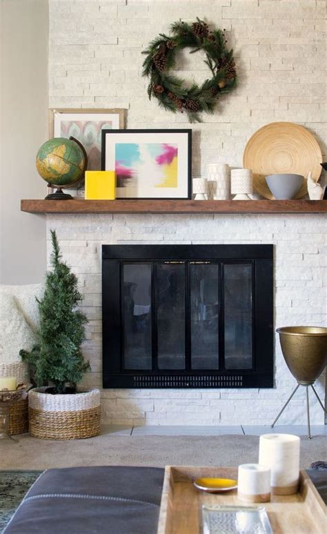 A Modern Rustic Fireplace Surround Using Ledger Stone