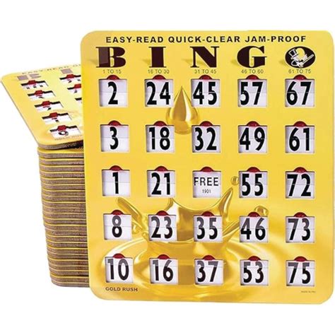 Buy Ez Read Quick Clear Jumbo Bingo Shutter Cards Pack Of 25 At Sands