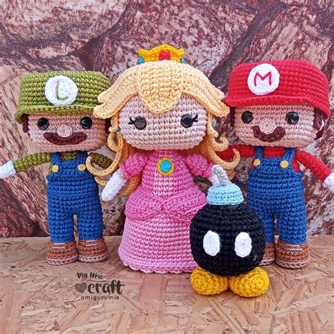 Coleção Super Mario Bros Amigurumi Pattern Mario Crochet Crochet