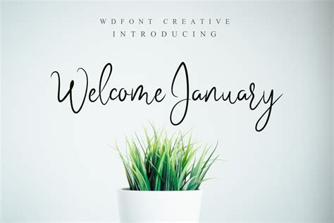 Welcome January (238323) | Script | Font Bundles