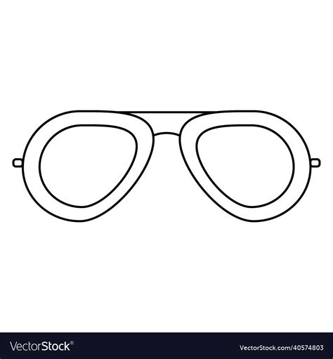 Sunglasses Outline Symbol Royalty Free Vector Image