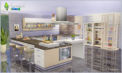 My Sims 4 Blog Kitchen Set By Simcredible Designs