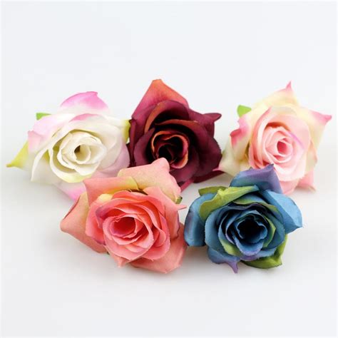 30pcs Mini Silk Roses Heads Single Tone Artificial Silk Etsy