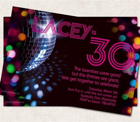 Items Similar To Disco Birthday Party Invitation Pink Dance Glitter