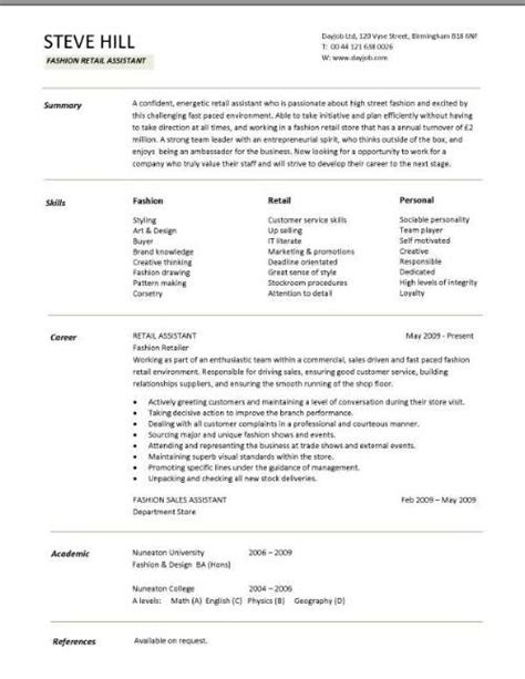 A chemistry degree allows you to develop excellent laboratory techniques but as it overlaps with other degrees, it also gives the top job held by chemistry graduates working in the uk is laboratory technician. Retail CV template | Sample resume templates, Resume ...