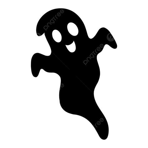 Cute Ghosts Silhouette Vector Png Cute Ghost Spooky Silhouette Black