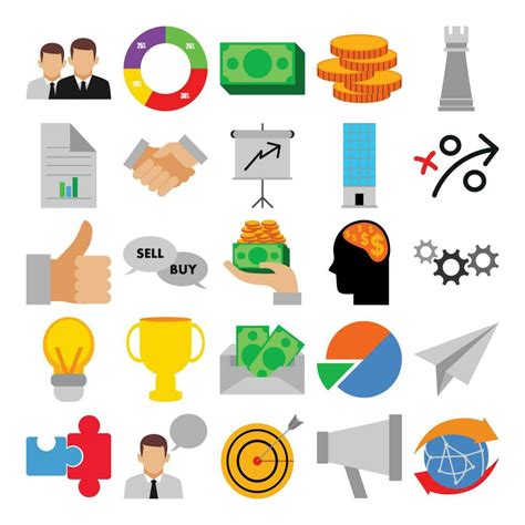 Business Icon Set 23815540 Vector Art At Vecteezy