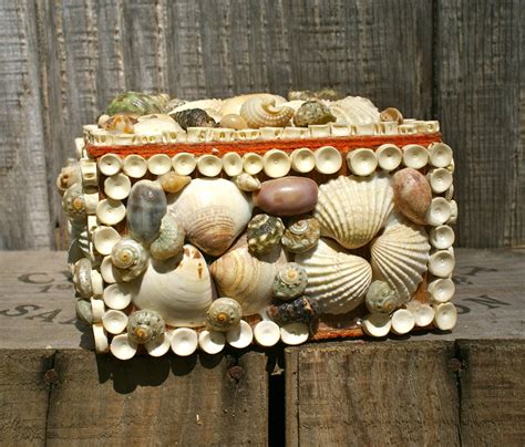 Vintage Sea Shell Box Trinket Box