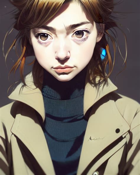 KREA AI Portrait Anime Imogen Poots Skins Cute Fine Face