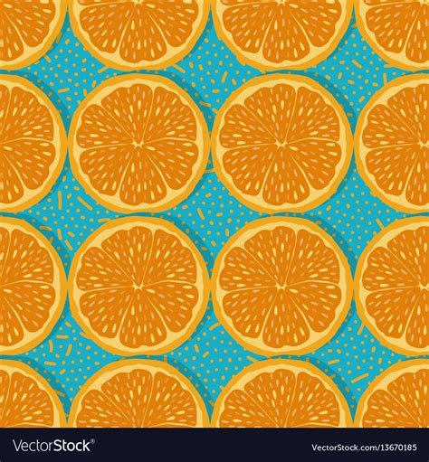 Seamless Pattern Oranges Royalty Free Vector Image